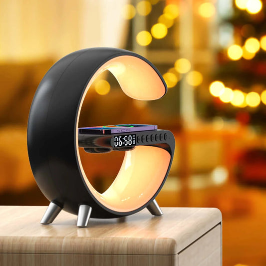 G-Shaped Wireless Charger with RGB Light and Speaker